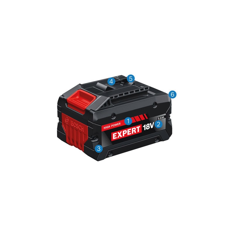 Bosch EXBA18V-55 Battery Pack - 2000W Power - 18V System (1600A036Z6)
