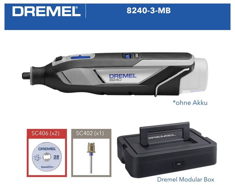 Dremel 8240-3-MB Multifunctional Tool - Battery Operated - F0138240KB