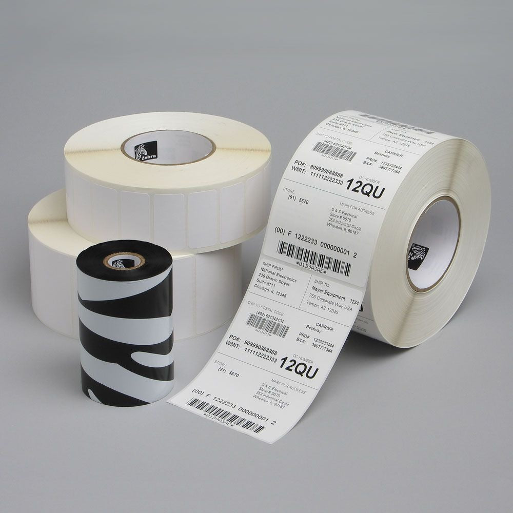 Zebra Z-Ultimate 3000T - Glossy Labels - 19.05 x 38.1 mm Z4Mplus Z6MPlus ZM400 ZM600