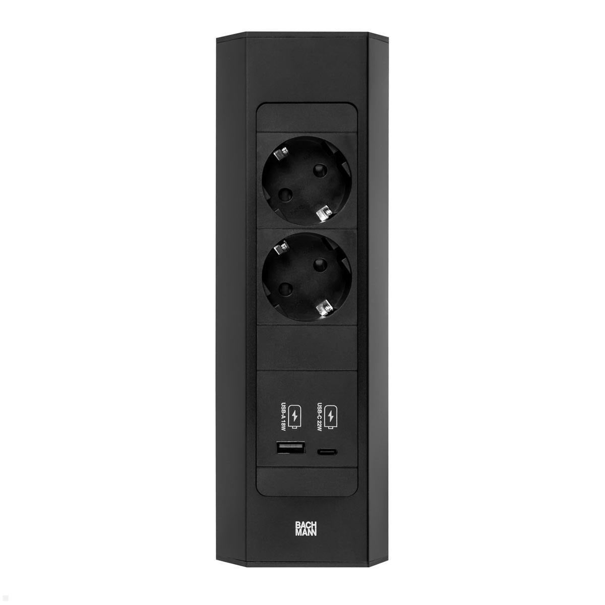 BACHMANN CASIA 2 Power Strip 2xCEE7/3 1xUSB A/C 22W (932.102)