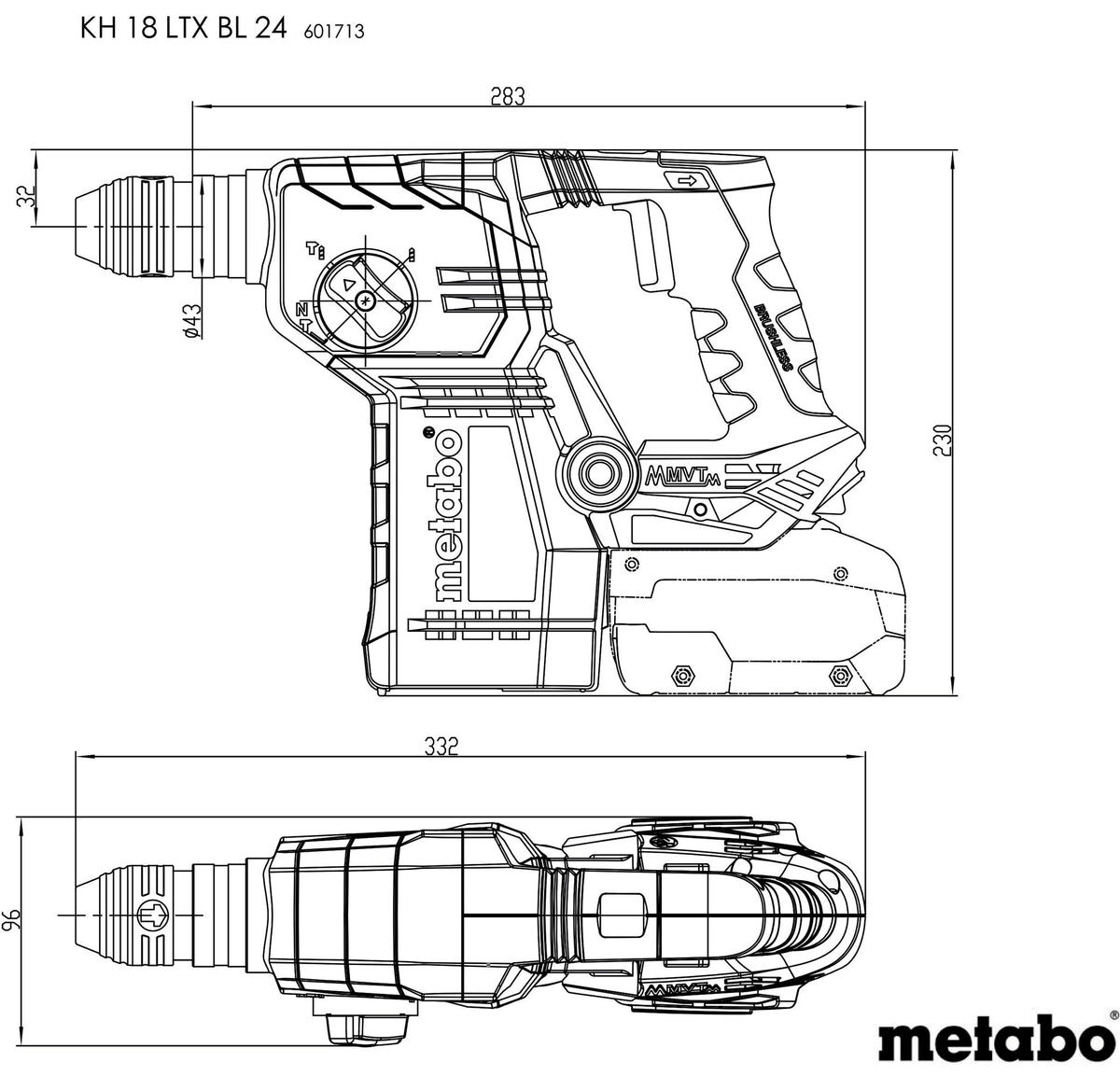Metabo KH 18 LTX BL 24 (601713840)