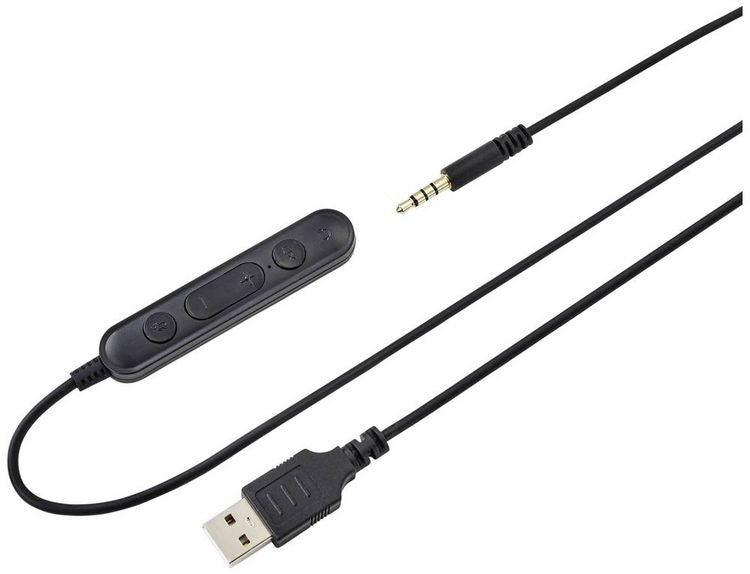 Renkforce RF-HS-360 USB Stereo On Ear Headset Black (RF-4737358)