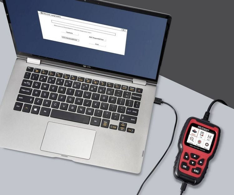Voltcraft VC-BT300Pro OBD II Diagnostic Tool with Battery Test (VC-16740120)