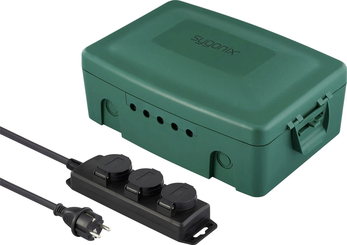 Sygonix Distribution Box 3-way Green Black Increased Touch Protection (SY-6797950)