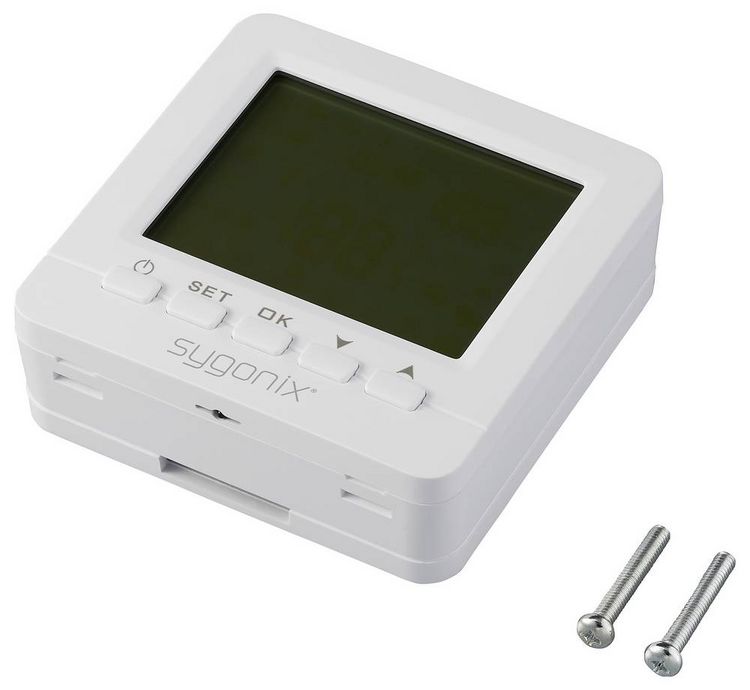Sygonix Wireless Room Thermostat Surface Mount Weekly Program SY-6805680 SY02B05RF