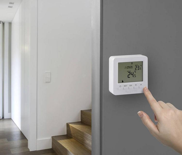 Sygonix Wireless Room Thermostat Surface Mount Weekly Program SY-6805680 SY02B05RF