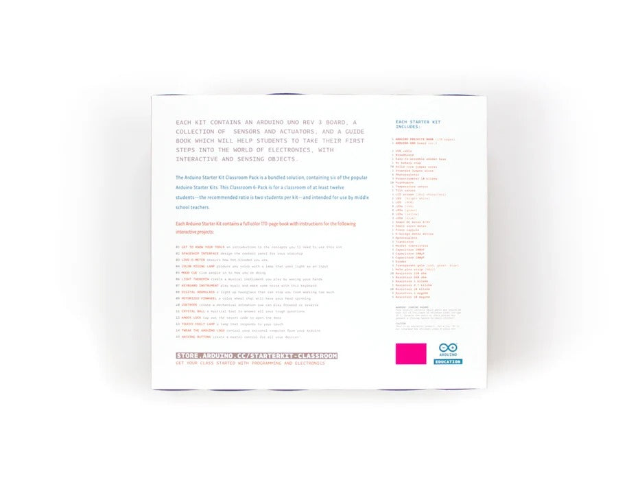Arduino K020007-6P Classroom Pack for French Education (K020007-6P)