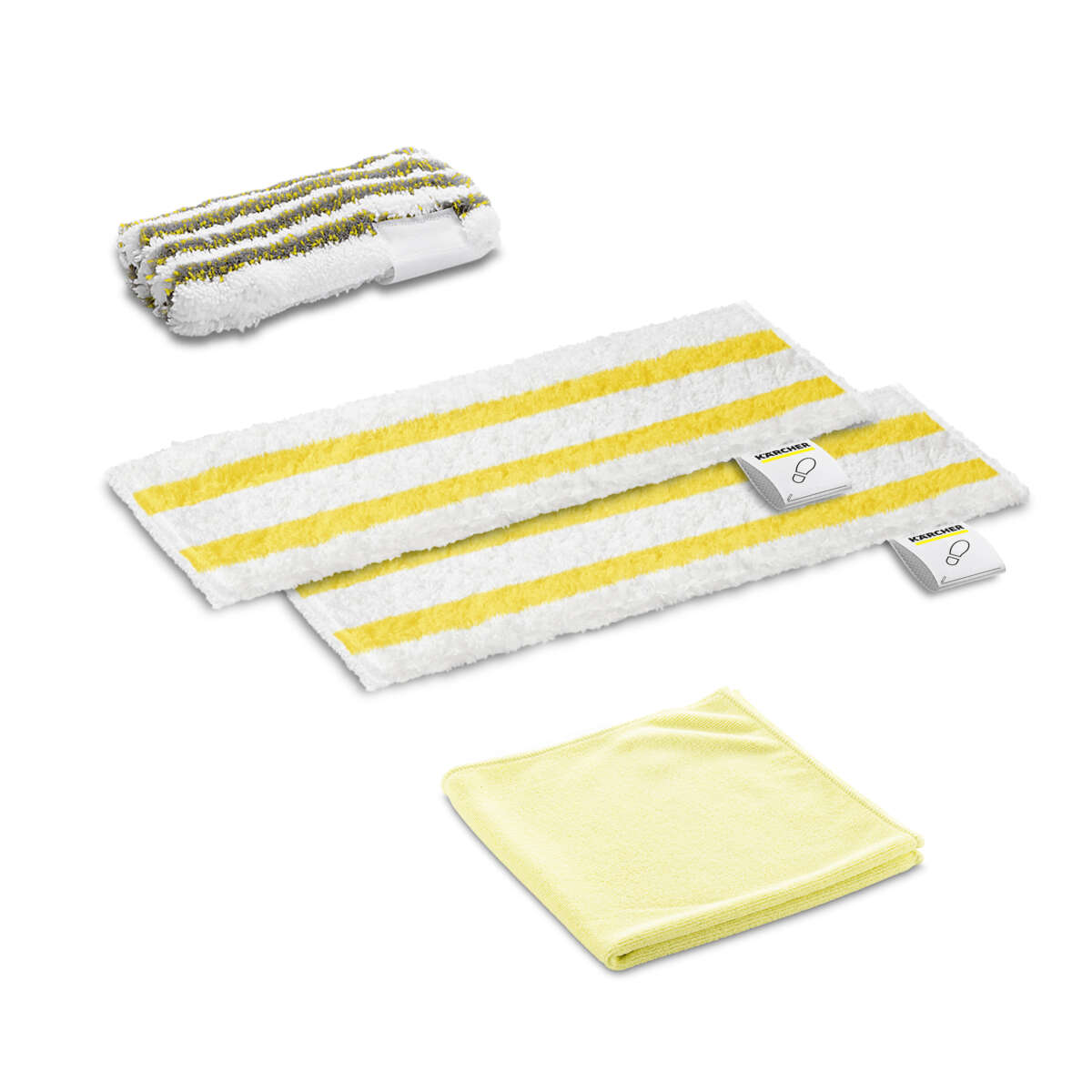 Kärcher 2.863-346.0 Floor Cloth - White and Yellow - Textile - Compatible with SC 2, SC 3, SC 4