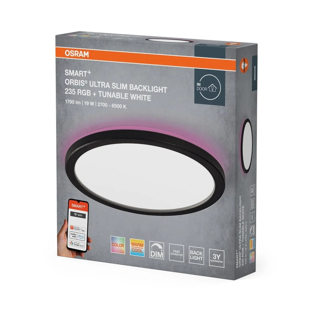 OSRAM SMART+ ORBIS ULTRA SLIM BACKLIGHT 235 RGB TW BK 19W Wi-Fi Decorative Lamp