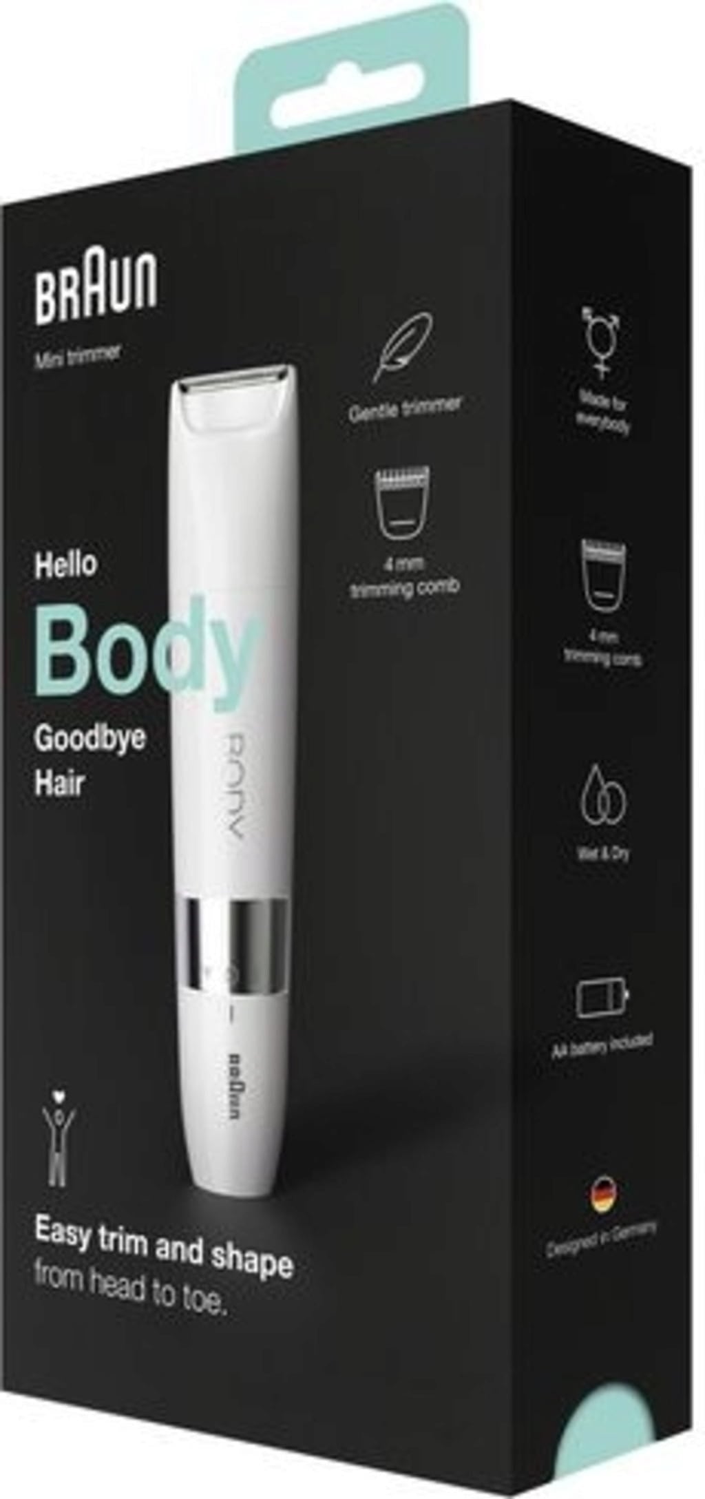 Braun BS1000 Mini Hair Trimmer - Rechargeable - Waterproof