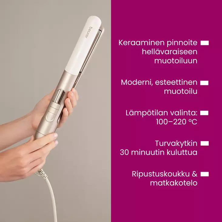 Beurer HS 70 ICONIC Pro Hair Straightener - 100-220°C - Model 104.09