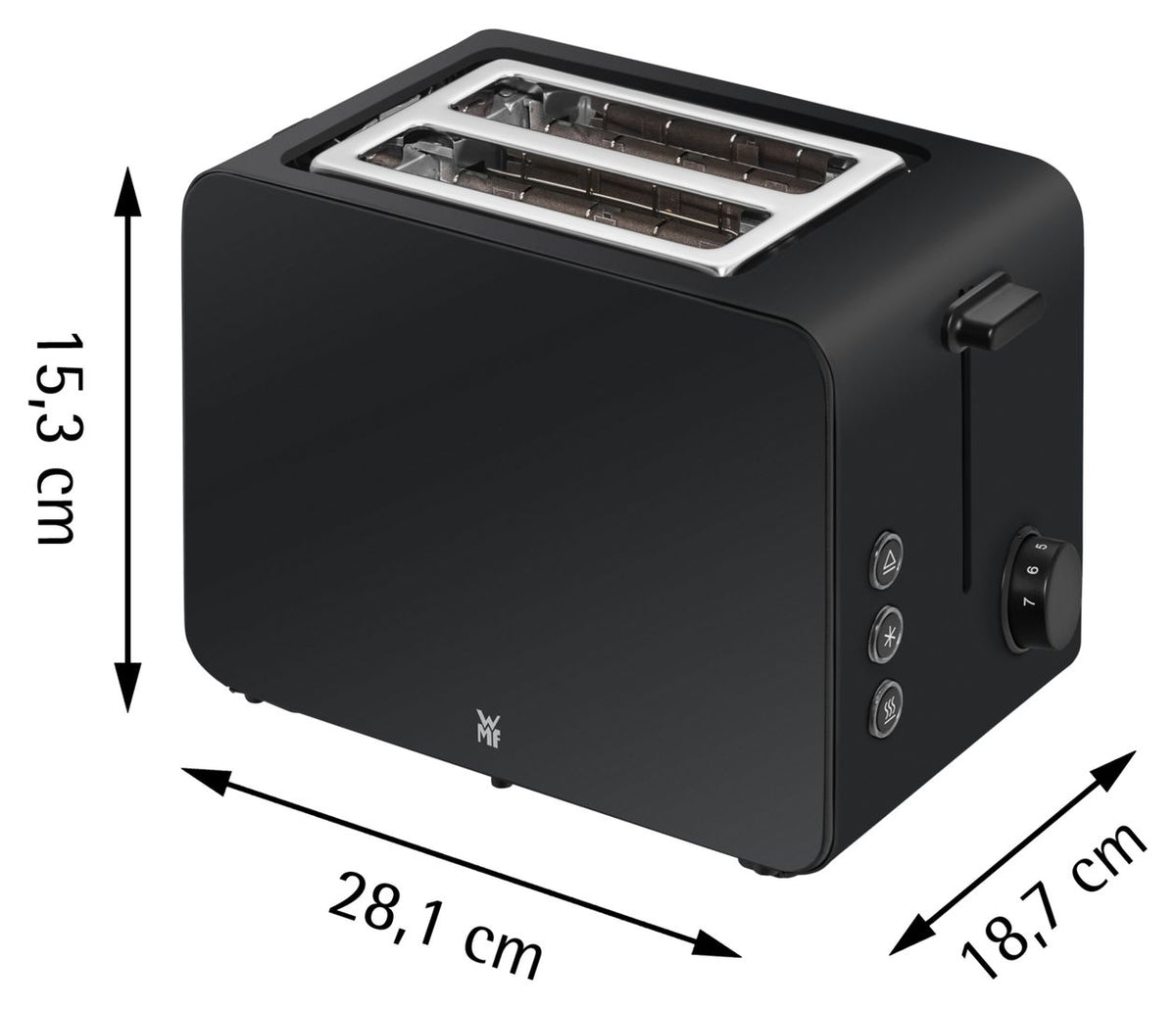 WMF Stelio Toaster - Double Slice - Cromargan® Matte Black (414210071)