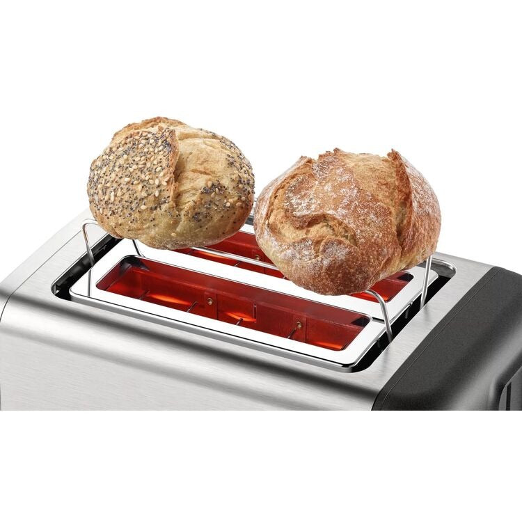 Bosch TAT3P420DE Toaster - 2 Slice - Black/Silver - 970 W