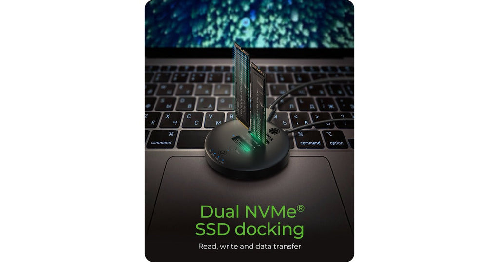 ICY BOX Docking Station for 2x NVMe & SATA M.2 SSD USB Type-C (IB-1612MCL-C31)