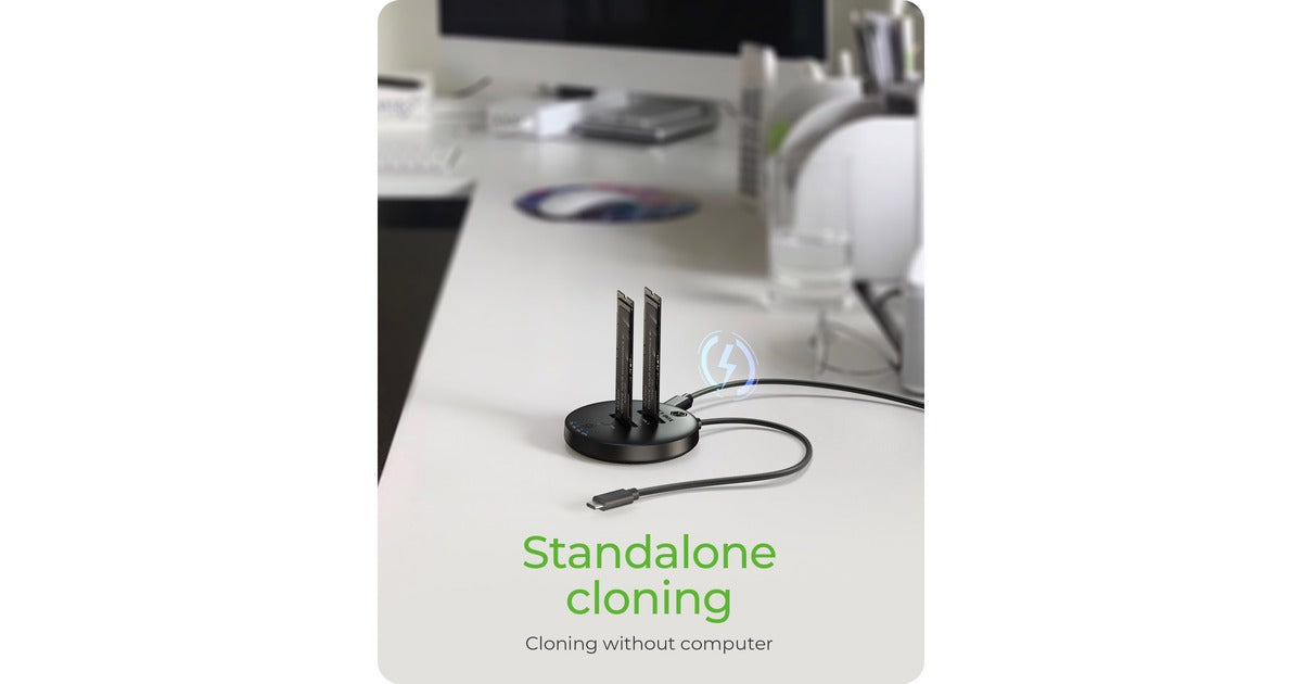 ICY BOX Docking Station for 2x NVMe & SATA M.2 SSD USB Type-C (IB-1612MCL-C31)