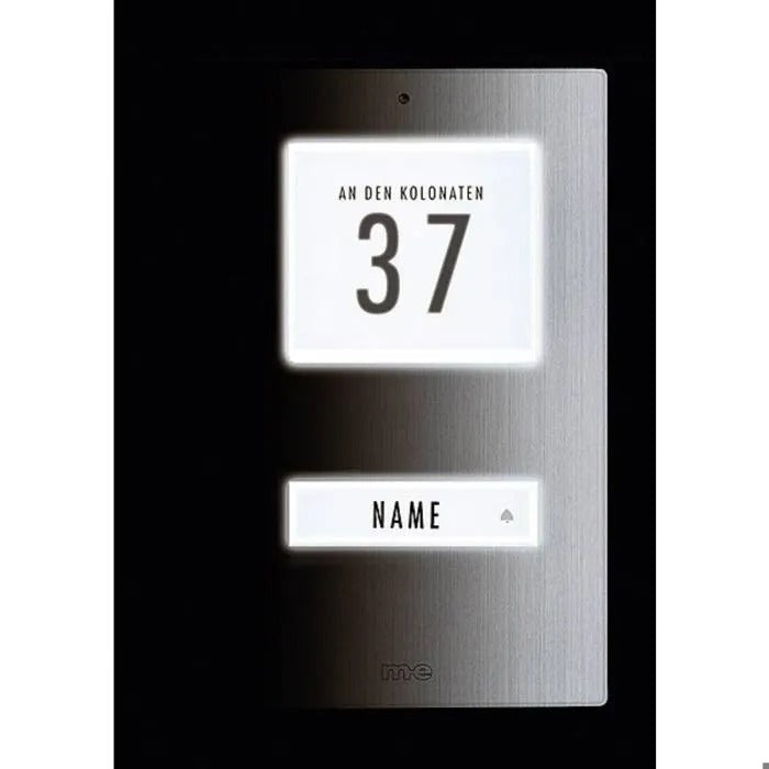 M-E MODERN-ELECTRONICS Doorbell Plate for Single-Family Home, Stainless Steel (KT 1-EG)