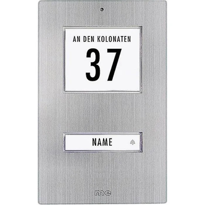 M-E MODERN-ELECTRONICS Doorbell Plate for Single-Family Home, Stainless Steel (KT 1-EG)