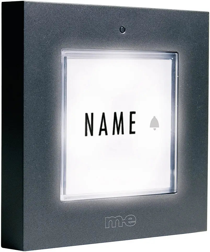 M-E MODERN-ELECTRONICS Doorbell Plate 1-Gang KTB-1 S Silver 12 V/1 A (KTB-1 S)