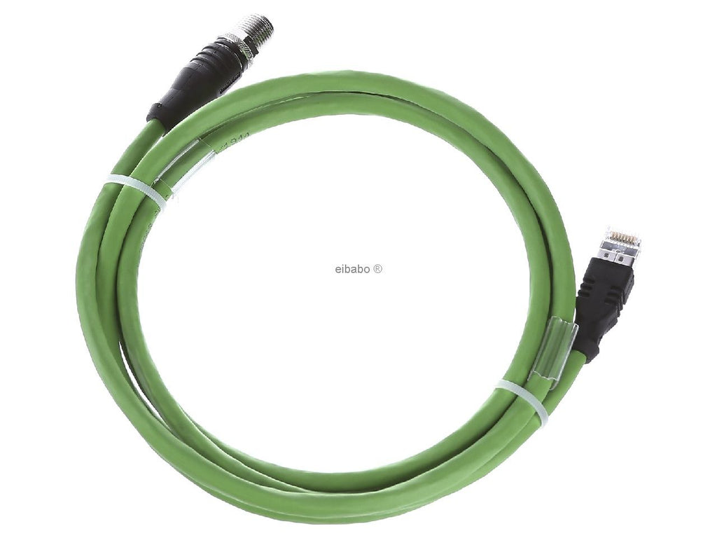METZ CONNECT Network Cable - 8-pin M12-X (M) to RJ-45 (M) - 2.0 m - Shielded - CAT 6a - Green (142M2X15020)