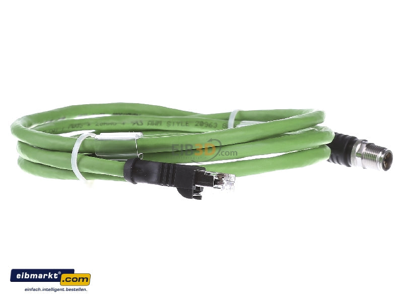 METZ CONNECT Network Cable - 8-pin M12-X (M) to RJ-45 (M) - 2.0 m - Shielded - CAT 6a - Green (142M2X15020)