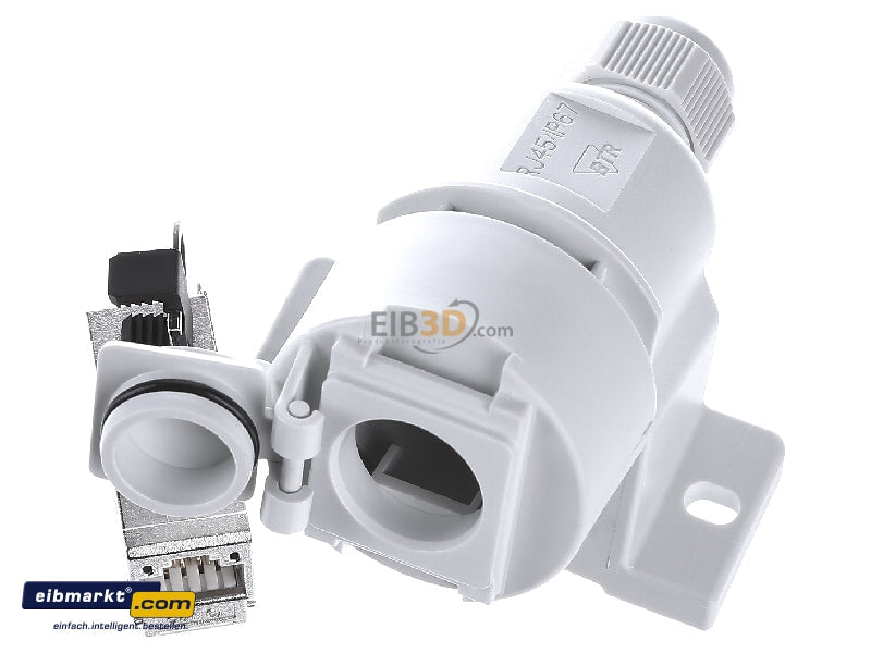 METZ CONNECT E-DAT Industry IP67 V6 AP Socket Outlet - RJ 45 - Light Grey - 1309510003-E