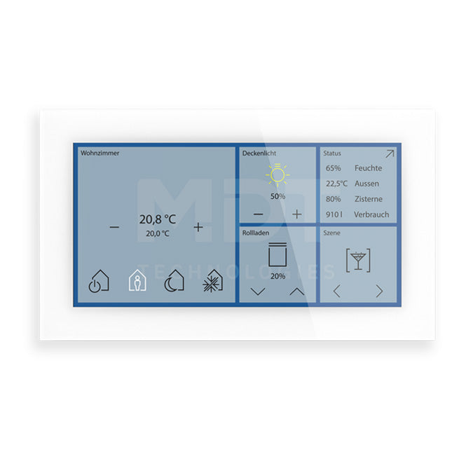 MDT KNX Glass Touch Smart - White - 6 inch - BE-GTS06TW.01S