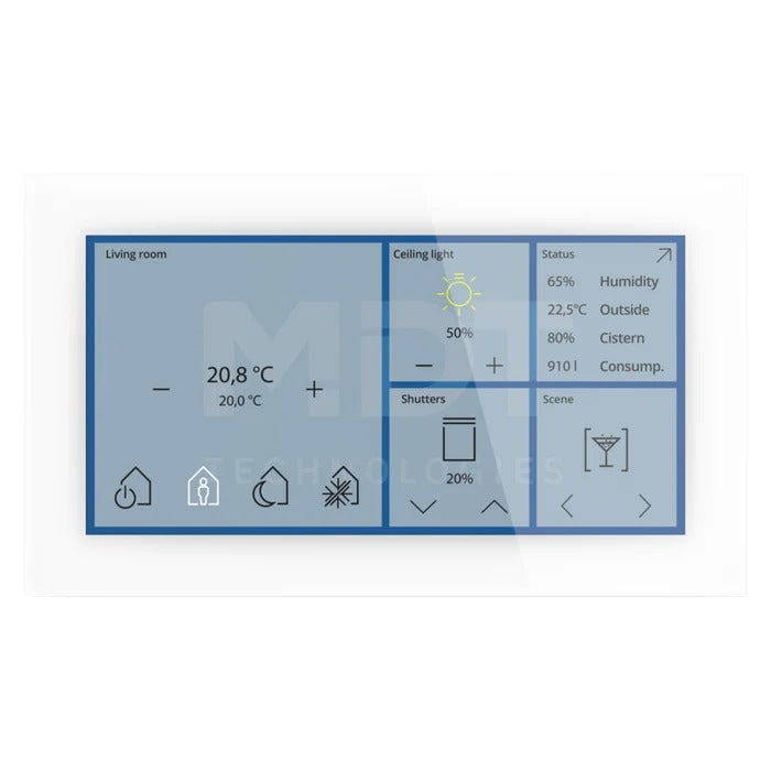 MDT KNX Glass Touch Smart - White - 6 inch - BE-GTS06TW.01S