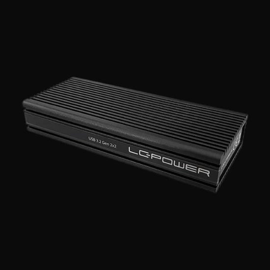 LC Power LC-M2-C-NVME-2X2 - M.2 NVMe Enclosure - 20 Gbit/s - USB 3.2 (Gen 2x2) - Black