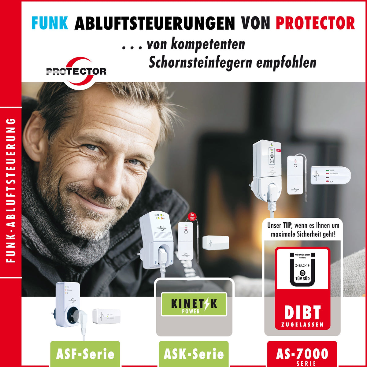 Protector Wireless Exhaust Control ASF-510 White (15029)