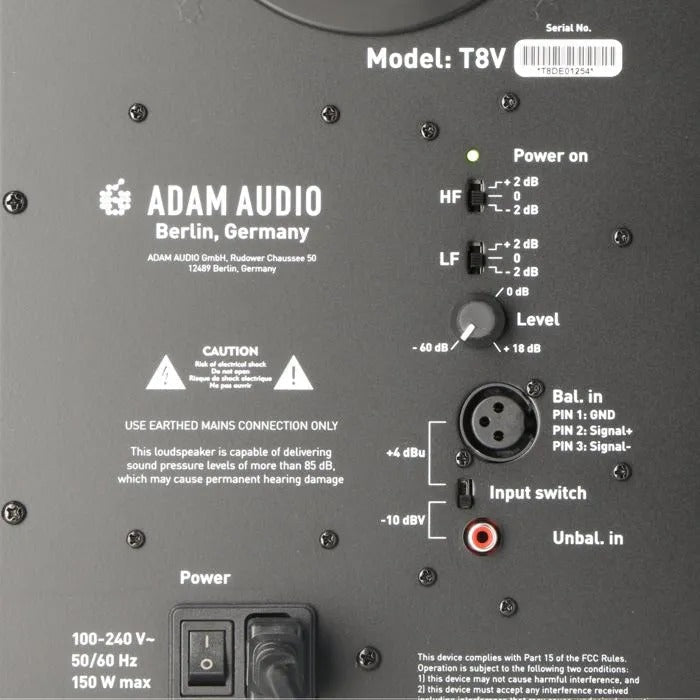 Adam T8V Active Studio Monitor Black