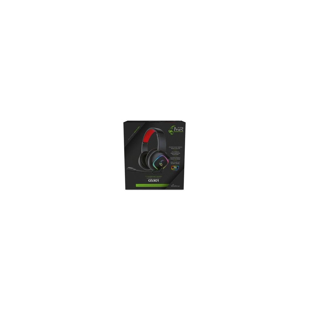 MediaRange MRGS301 Headphones Headset Headband Black Red