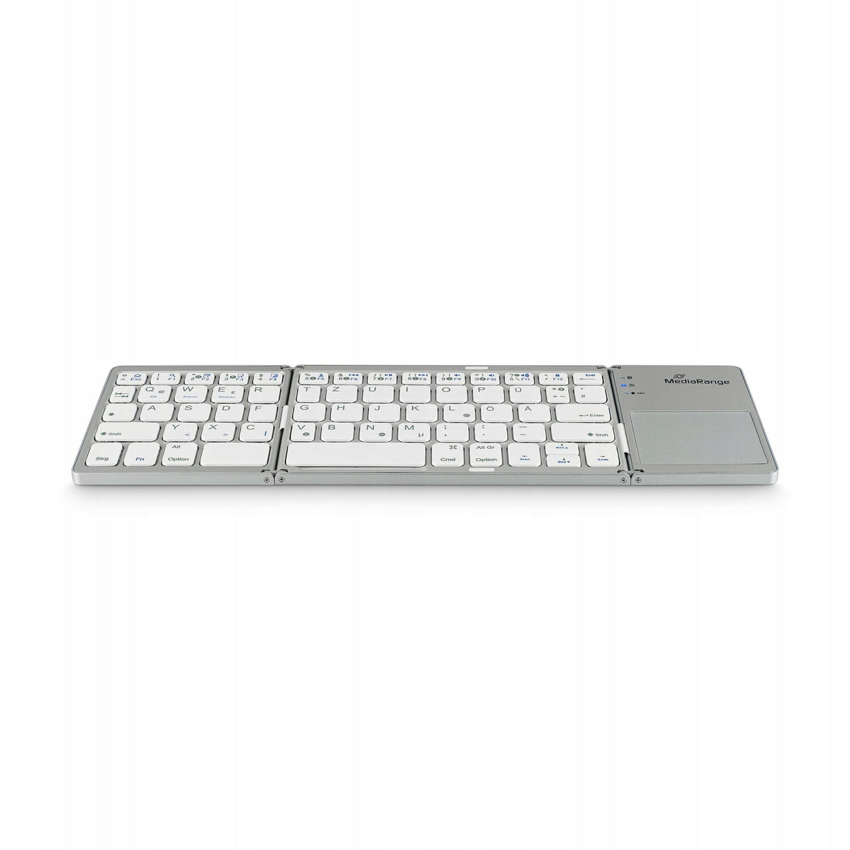 MediaRange MROS133 Wireless Foldable Keyboard with Touchpad QWERTZ Silver