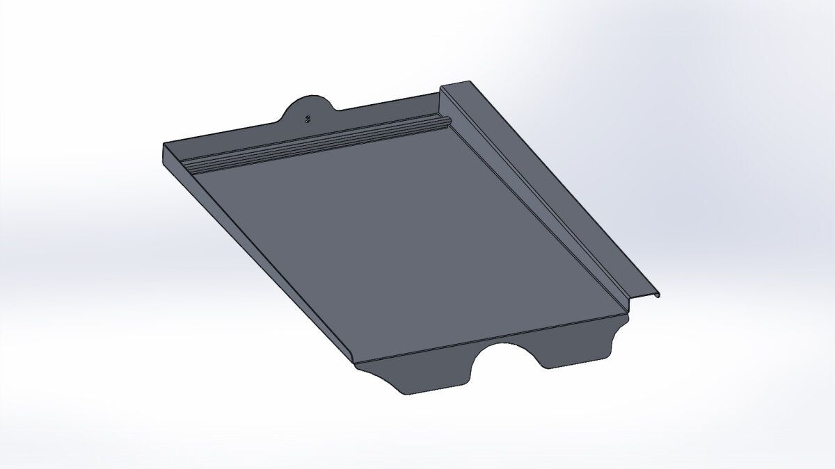 Schletter Solar Alu-Tile BEZ for Erlus 103005-049 - Aluminum - 279 mm x 42 mm x 486 mm