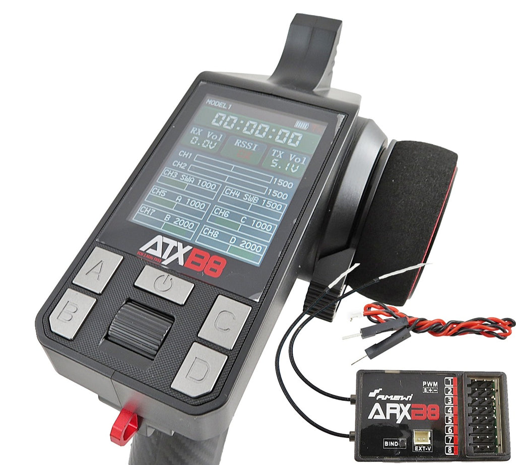 ATXB8 8-Channel Pistol-Grip Transmitter with Color Display and Telemetry