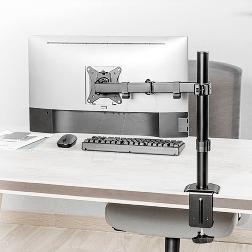 LC-Power LC-EQE-A32B Monitor Arm, Desk Mount, VESA Compatible, Up to 32" (LC-EQE-A32B)