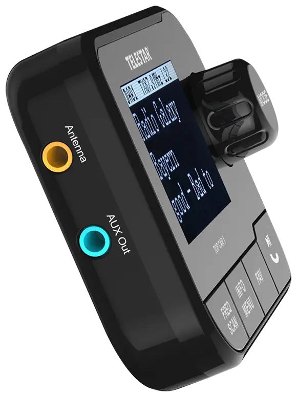 Telestar TOP CAR 1 DAB+ Receiver with Hands-Free Function and Suction Cup Mount (5100001)