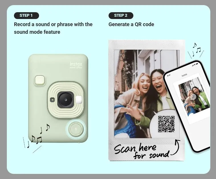 Fujifilm Instax Mini LiPlay Digital Camera - Compact with Instant Photo Printer - Bluetooth - Deep Bronze