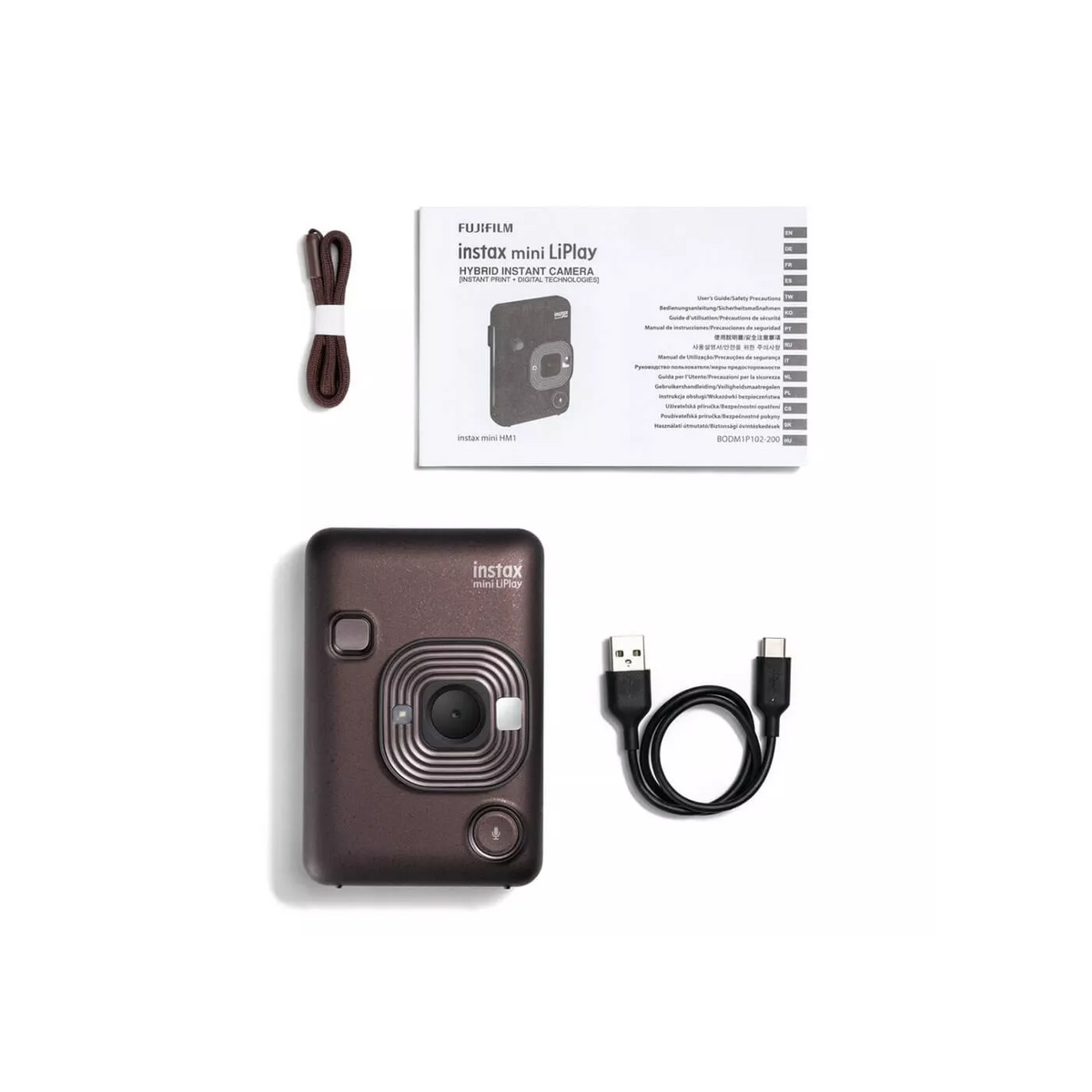 Fujifilm Instax Mini LiPlay Digital Camera - Compact with Instant Photo Printer - Bluetooth - Deep Bronze
