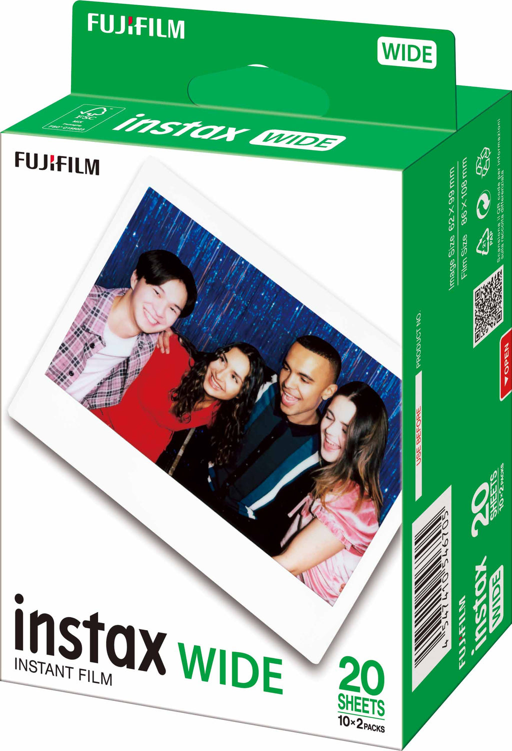 Fujifilm Instax Wide Film Double Pack, Glossy (16899922)