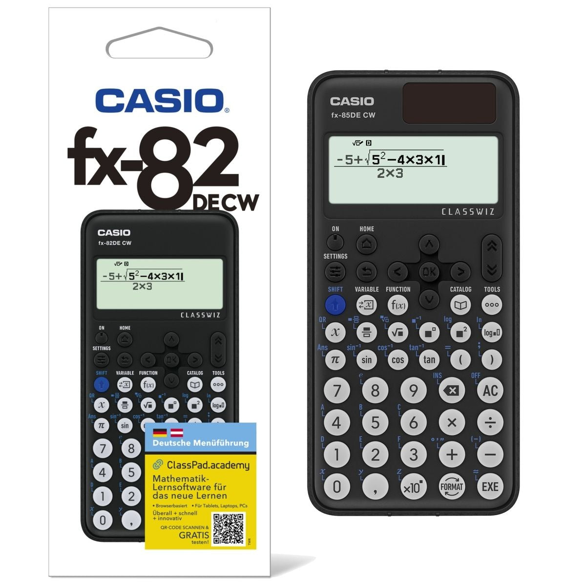 Casio FX-82DE CW Pocket Scientific Calculator Black