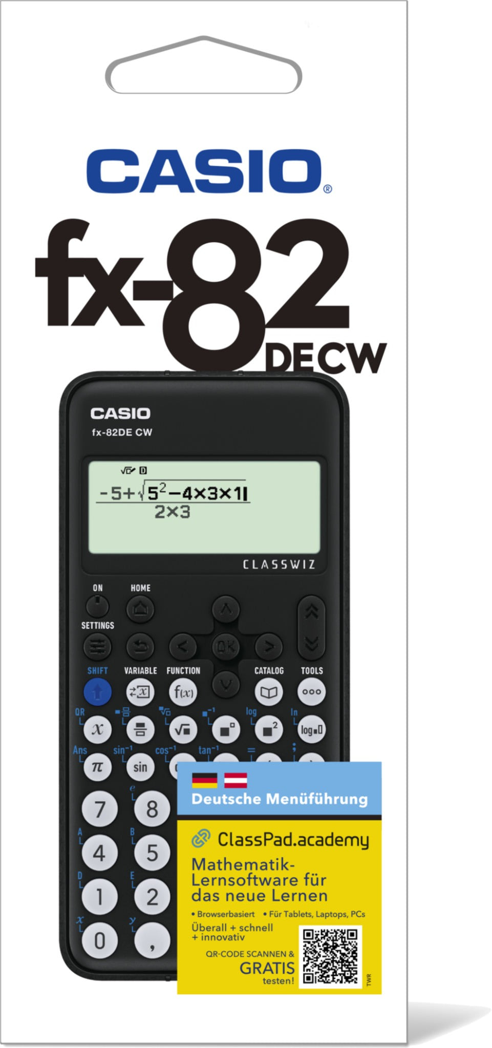 Casio FX-82DE CW Pocket Scientific Calculator Black