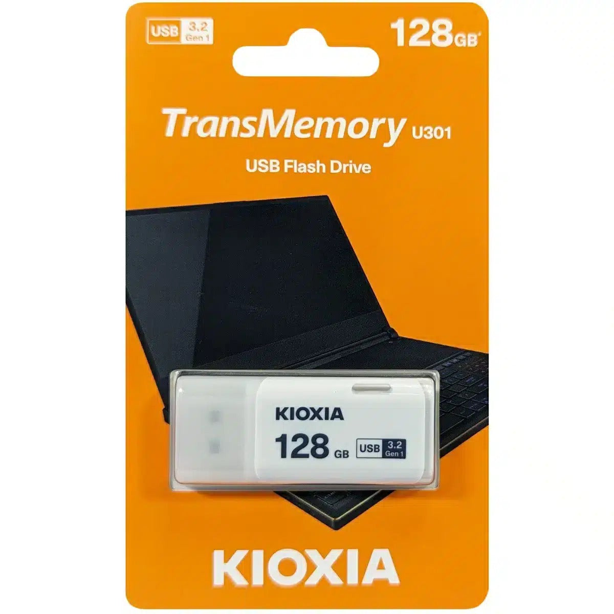 KIOXIA TransMemory U301 128GB USB Flash Drive USB Type-A 3.2 Gen 1 White