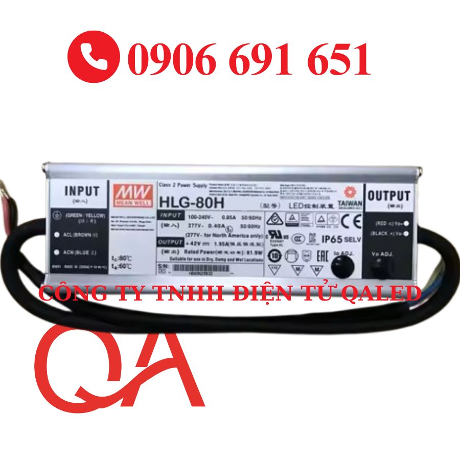 Meanwell HLG-80H-48B Power Supply 80W IP20 48V (HLG-80H-48B)