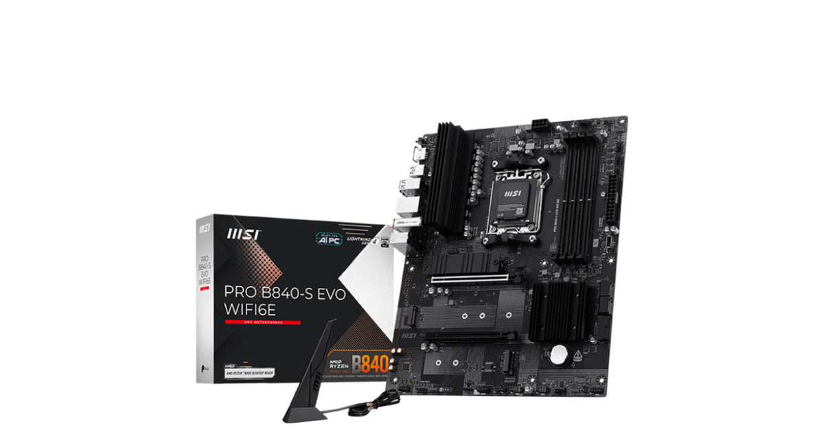 MSI PRO B840-S EVO WIFI6E - Motherboard - ATX - AMD B840 - AM5 - 256GB DDR5 7E93-001R