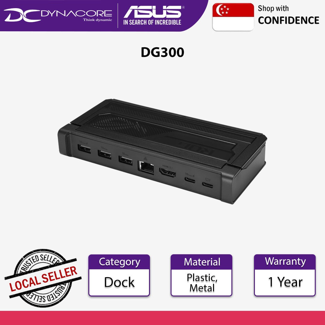 ASUS ROG Bulwark Dock - 7-in-1 - 100W USB-C Charging - 10Gbps - HDMI 2.1 Dg300 90XB0A4N-BDS000