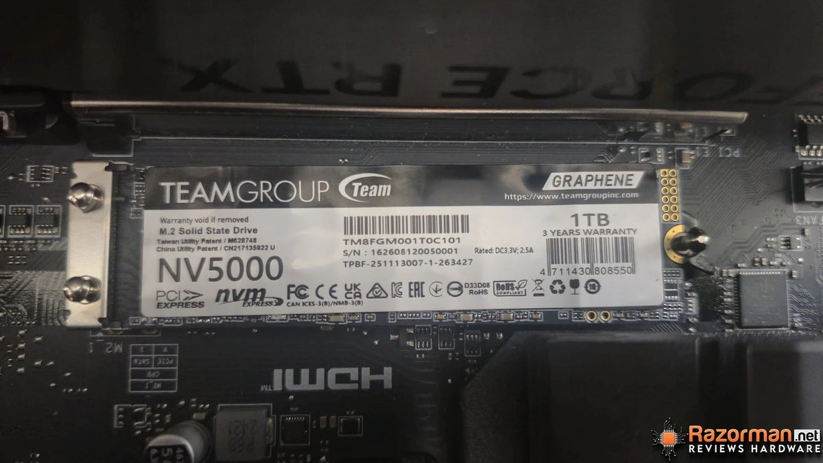 Teamgroup 1TB NV5000 M.2 PCIe 4.0 x4 SSD - TM8FGM001T0C101