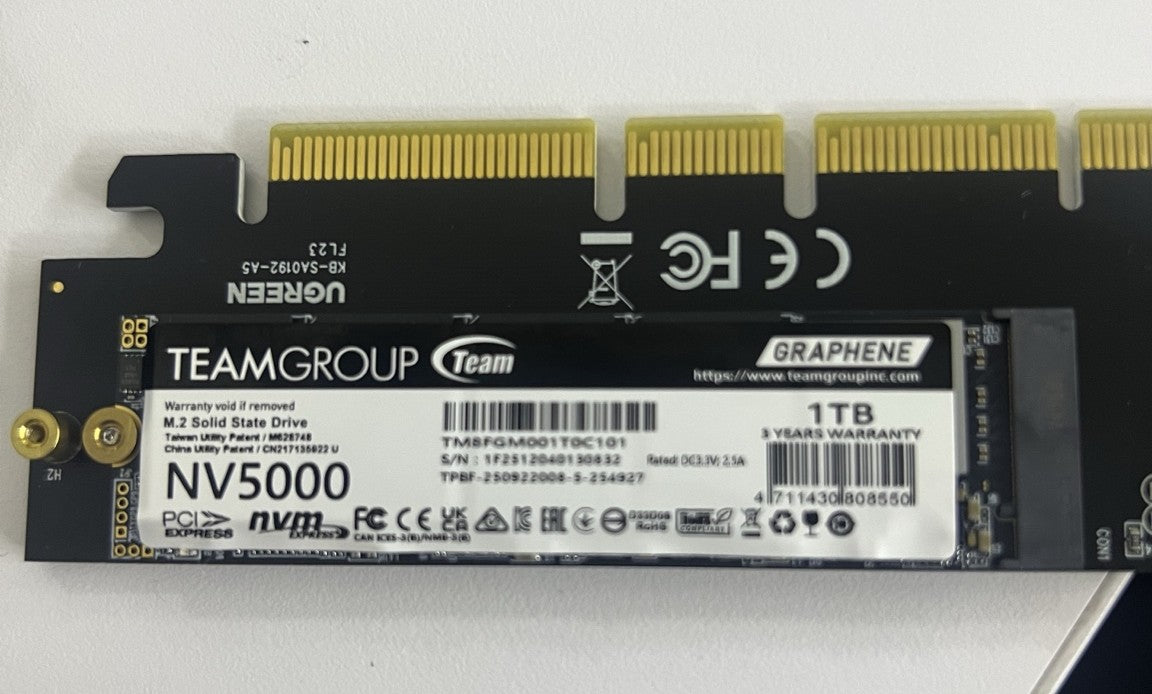 Teamgroup 1TB NV5000 M.2 PCIe 4.0 x4 SSD - TM8FGM001T0C101