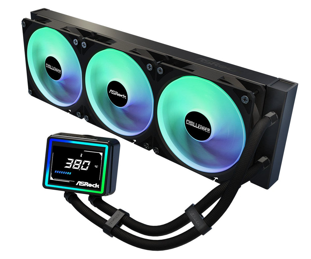 ASRock CPC Challenger 360 - CPU Water Cooler - 360 mm - ARGB - Black 90-ACLA36-BAAGA6