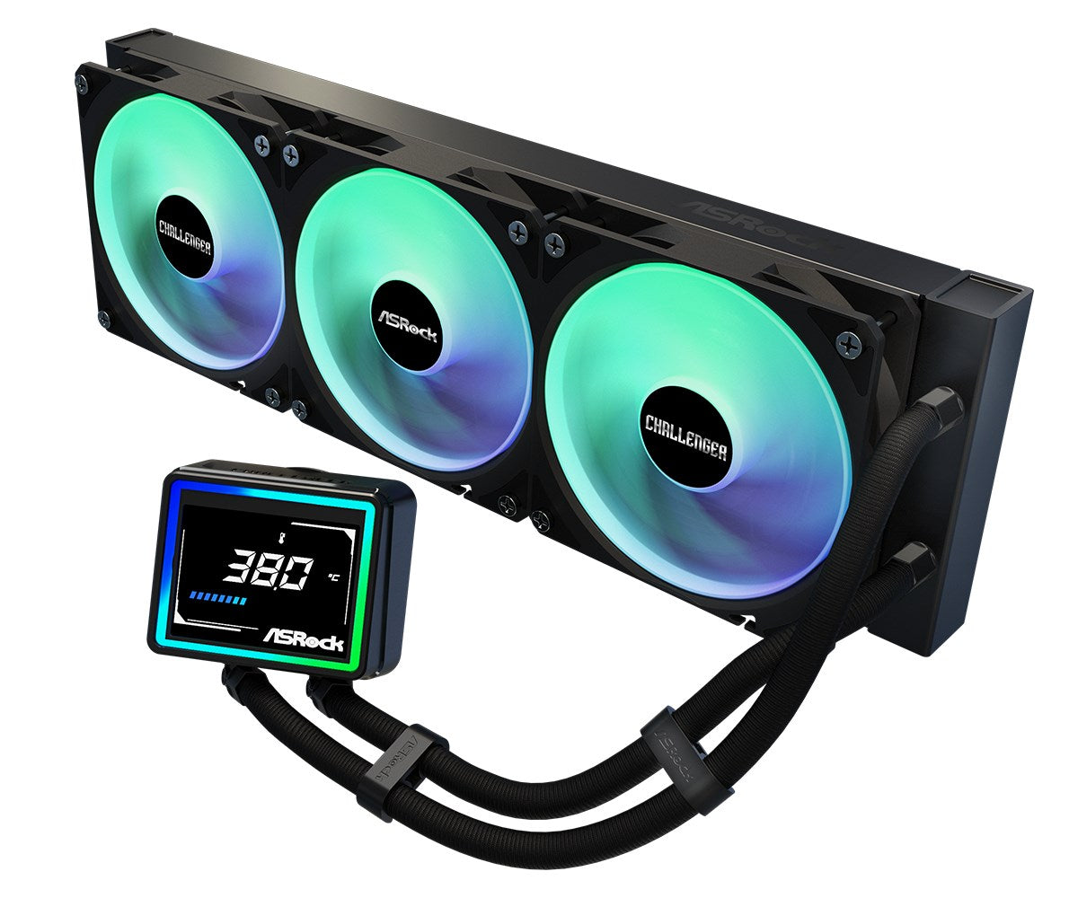 ASRock CPC Challenger 360 - CPU Water Cooler - 360 mm - ARGB - Black 90-ACLA36-BAAGA6