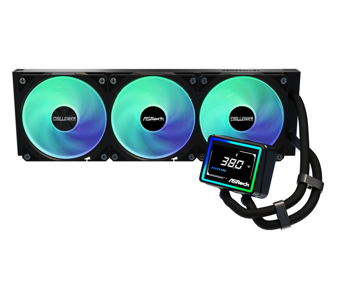 ASRock CPC Challenger 360 - CPU Water Cooler - 360 mm - ARGB - Black 90-ACLA36-BAAGA6